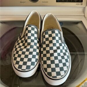 Classic checkered blue vans size 10